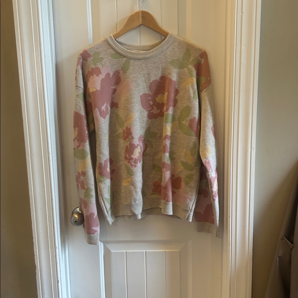 SÉZANE Béatrice Jumper In Pastel Flowers Jacquard - Picture 2 of 6